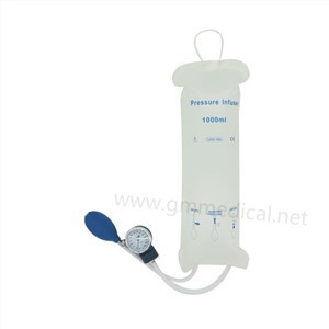 1000ml wielokrotnego użytku nylonowego ciśnienia infuzji bag z manometrem, White.for Blood and Fluid Quick Infusion.