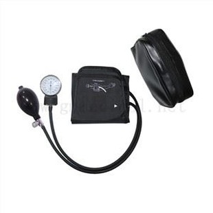 Mankiet do pomiaru ciśnienia krwi dla dorosłych, mankiet z podwójną rurką z manometrem i gruszką do napełniania, z workiem wieprzowym.