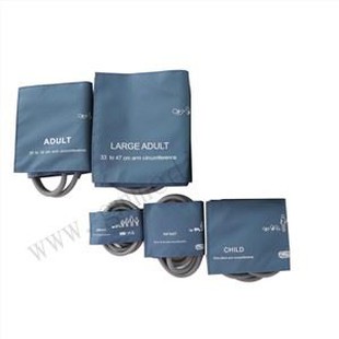 Zestaw mankietów do pomiaru ciśnienia krwi Dual Tube Blue Nylon NIBP Cuff (neonat/ niemowlę/ dziecko / dorosły)