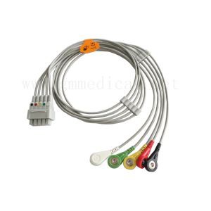 GE Marquette Multi-link Leadwire Set, 5 odprowadzeń, zatrzask, IEC, 29 cali (76 cm) i VS 2PIN